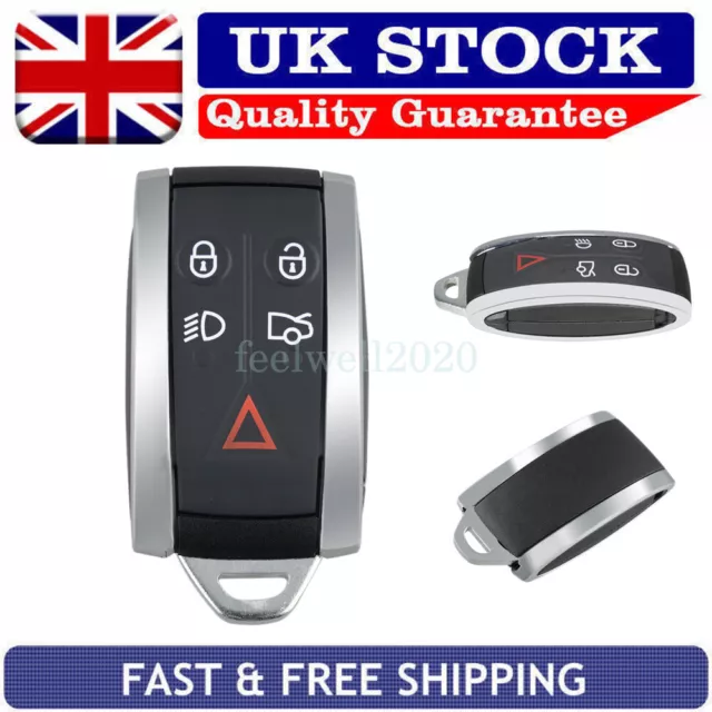 FOR JAGUAR XF XKR XK XFR 5 Button Smart Car Key Fob Case Cover