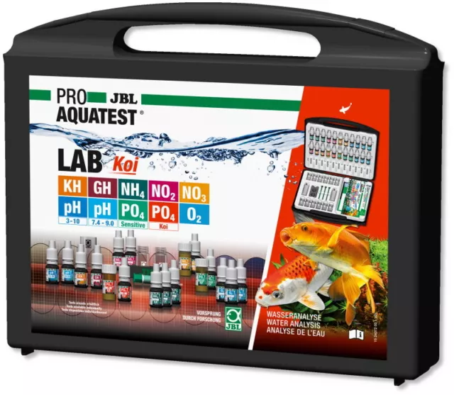 JBL PROAQUATEST LAB Koi- Testkoffer für Wasseranalysen im Koi- und Gartenteich