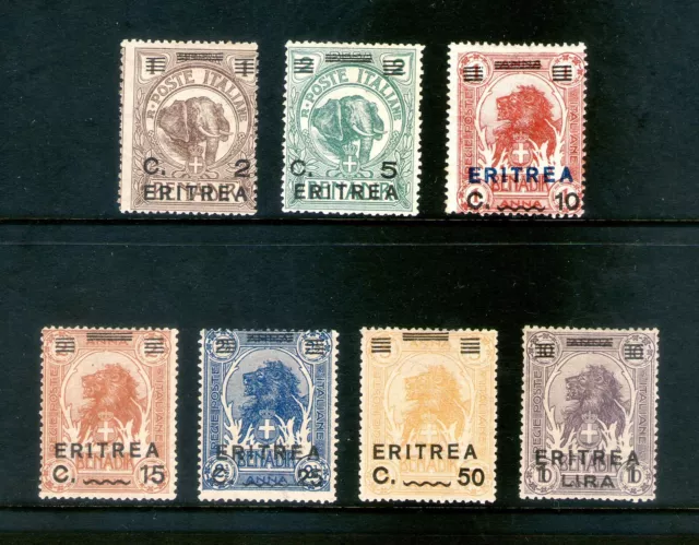 Italy - Eritrea (1924) - Somalia Overpr. Complete Set (Ss#54-60) NG