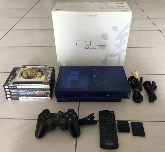 PS2 SCPH-37000 オーシャンブルー 洋 しぶく SONY