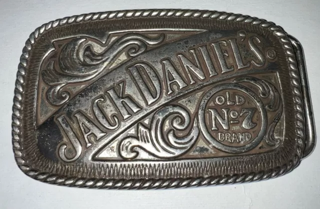Jack Daniels Whiskey Promo Belt Buckle Tennessee Old No 7 Vtg 5007JD     .SHY401