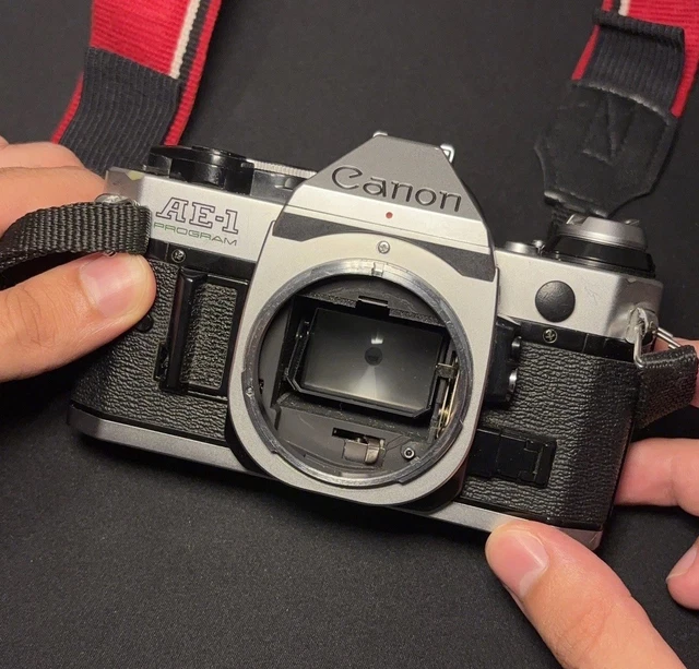 CANON AE-1 PROGRAM + FD 50mm f/1.4 SLR Plata Casi En Óptimas EUR