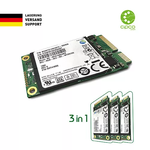 3 x SamsungI Lite-On IT I Toshiba I SD 32 GB 128 GB SSD mSata disco rigido Sata