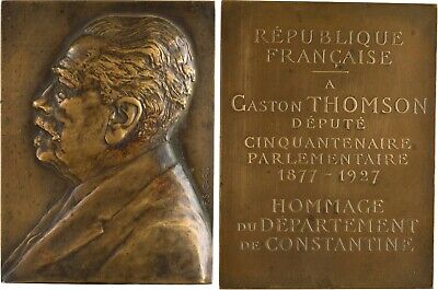 Constantine Gaston Thomson député 1927 rare Médaille par  F SICARD Algérie Dep 