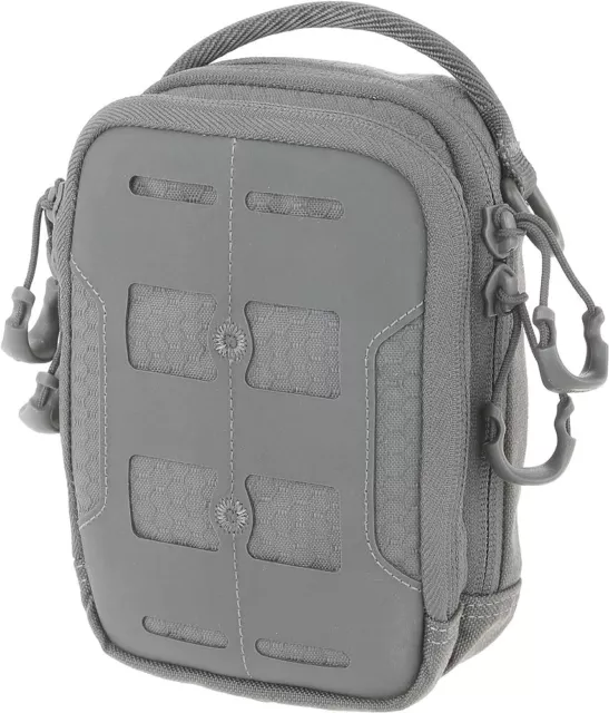 Maxpedition AGR Accordion Utility Pouch Gray Compatible with Molle Vest/Backpack