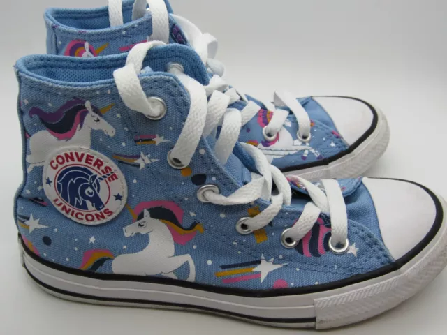 Converse UNICON Unicorn Junior Sz 1 LIGHT BLUE Chuck Taylor Hi Top Shoes Sneaker