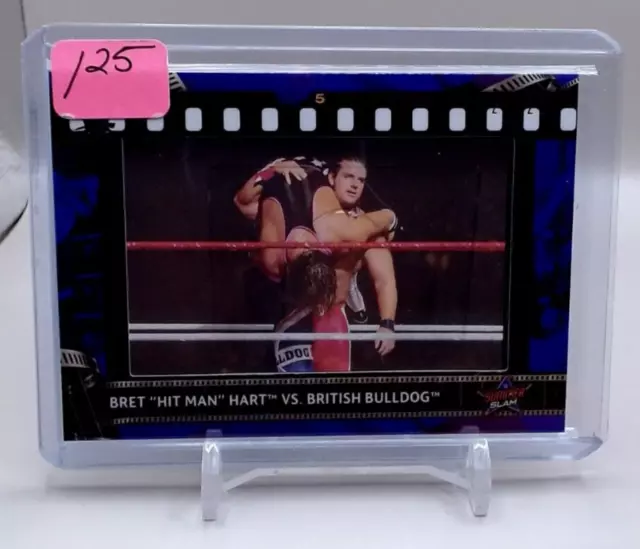 Topps Bret 2021 ""Hit Man"" Hart vs. British Bulldog Película Reliquia #20/25 F9