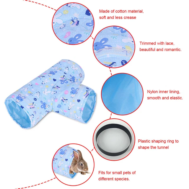 3-Wege Animal Tunnel Bung Tube Pet Toy Für Kaninchen Frettchen Hamster Guinea P