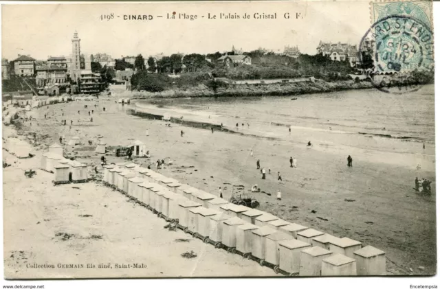 CPA-Carte postale-France -Dinard -La plage - Le Palais de Cristal - 1908 (CP333)