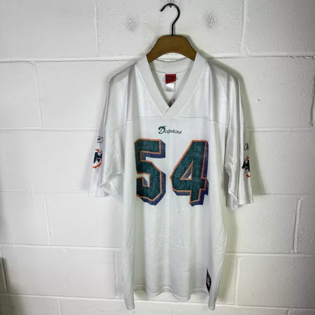 Miami Dolphins Trikot Herren groß weiß Reebok #54 Zach Thomas Fußball USA NFL