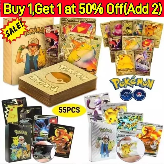 thumbnail image 2 of 55 Pcs Pokemon TCG Gold Foil Pack – GX, Vmax, Charizard – English, Mixed Hits 2 of 4