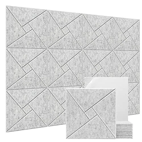 SOUNDPROOF WALL PANELS, 12 Pack SelfAdhesive Acoustic Panels Sound