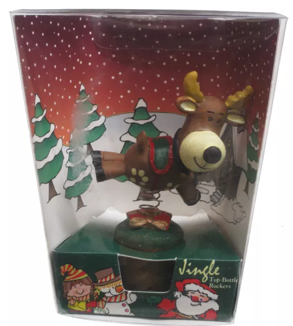 Christmas Reindeer Jingle Top Bottle Rocker for Wines and Other Liquor 2