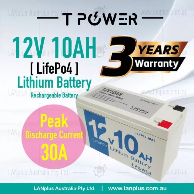 12V 10Ah LiFePO4 Lithium Rechargeable Battery same size as 12v 7ah 12v 9ah 12v 8