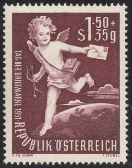 Österreich 1952 ANK 988 MICHEL 972 Tag der Briefmarke 1951 ( Amor ) postfrisch