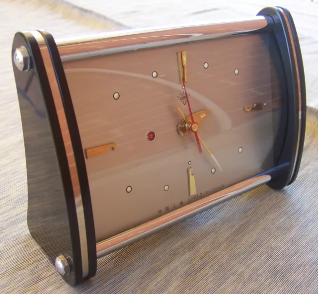 Vintage-Anni '60/'70-Diamond Alarm Clock-Sveglia-Shanghai China-Funzionante