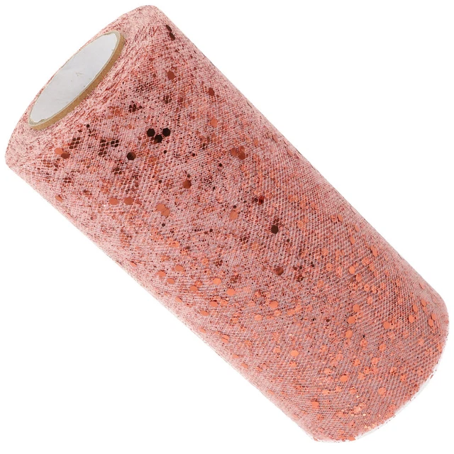 1 Rolle Geschenk Tüll Stoff Dekorative Tüllrolle Handwerk Pailletten Pailletten