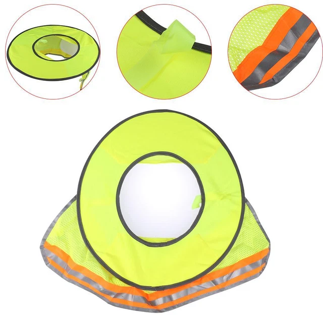 Safety Helmet Sun Shade Cover Hard Hat Neck Shield Reflective Stripe
