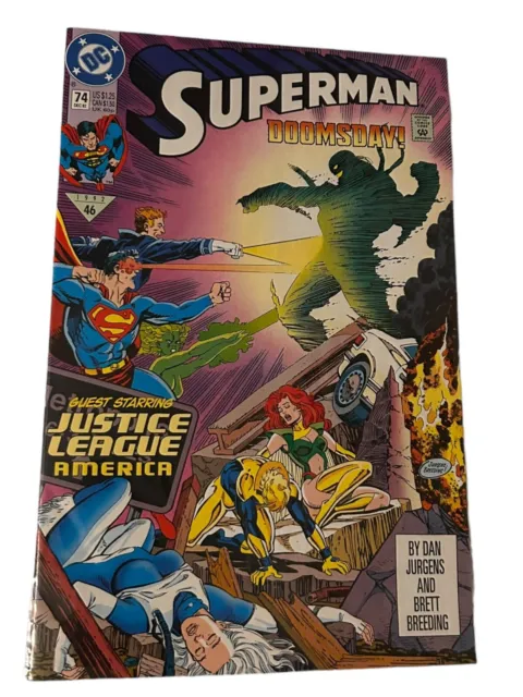 Superman #74 1992 Cameo Doomsday DC Comics Never Read Bagged And Boarded Nm/m