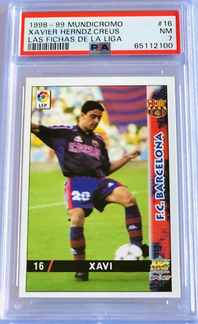 ROOKIE XAVI #56 FC Barcelona Panini Sports 1998 1999 PSA 7 EUR 299