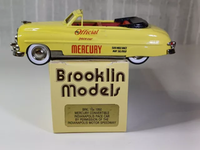 Brooklin Models No.15X 1950 Mercury Convertible Indianapolis Pace Car Mint Boxed