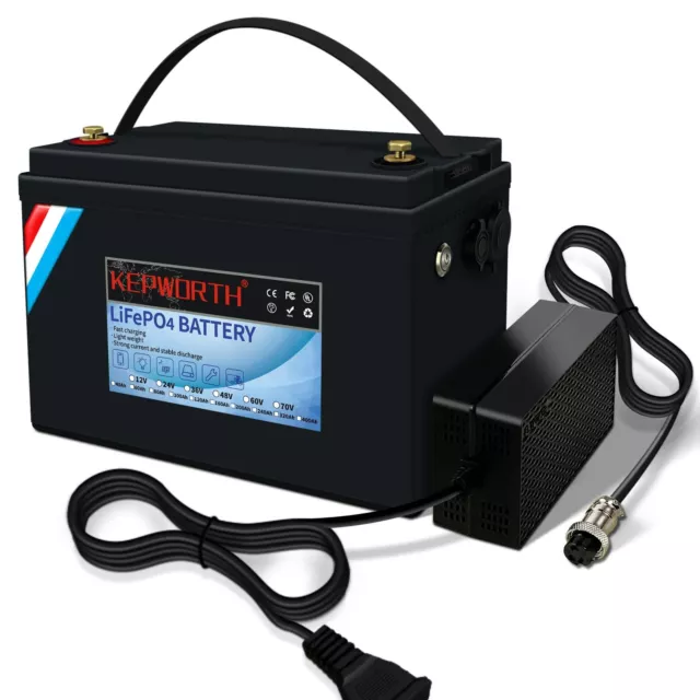 KEPWORTH 24V 60Ah LiFePO4 Rechargable Lithium Battery for RV Boat Trolling Motor KEPWORTH 24V 60Ah LiFePO4 Rechargable Lithium Battery for RV Boat Trolling Motor