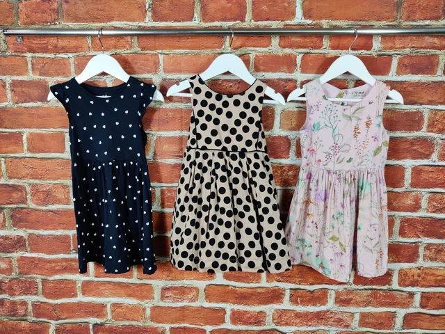 Girls Bundle Age 2-3 Years H&M Next Sleeveless Dress Set Party Pink Floral 98Cm