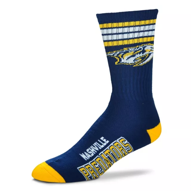 NHL Nashville Predators Socken 4-Stripe Deuce Socks For Bare Feet Strümpfe