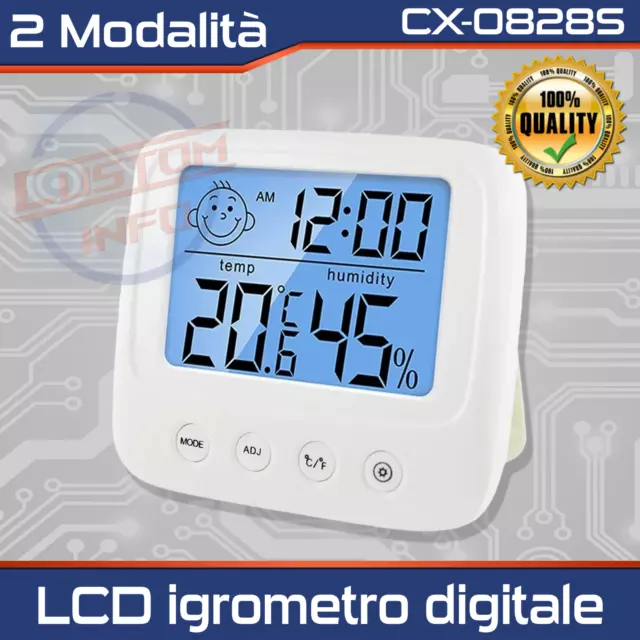 misuratore di umidità igrometro retroilluminazione Home Indoor LCD Digital