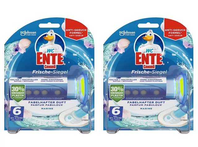 ✅ WC Ente Frische Siegel Starter Set Marine 6 Gel Siegel (2er Pack) ✅