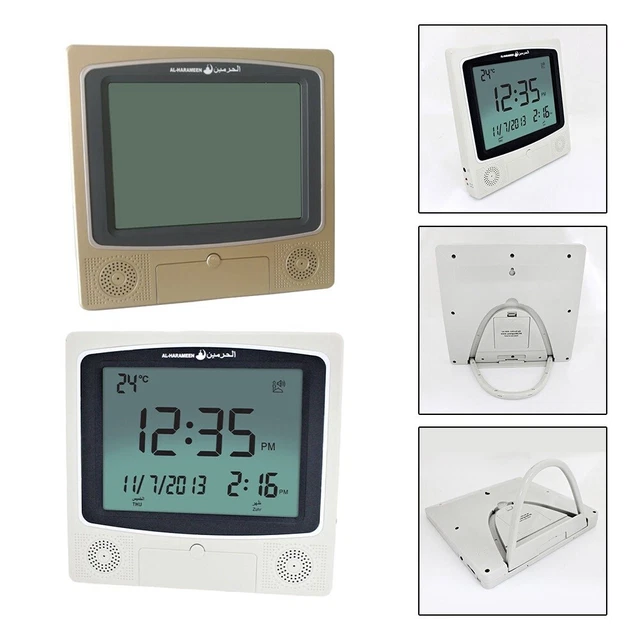 Lancoon Orologio Digitale In Legno Sveglia A Led Multifunzione Con Indicazione Di Ora/Data/Temperatura E Controllo Vocale Per I Viaggi In Ufficio AC11Brown_Blue