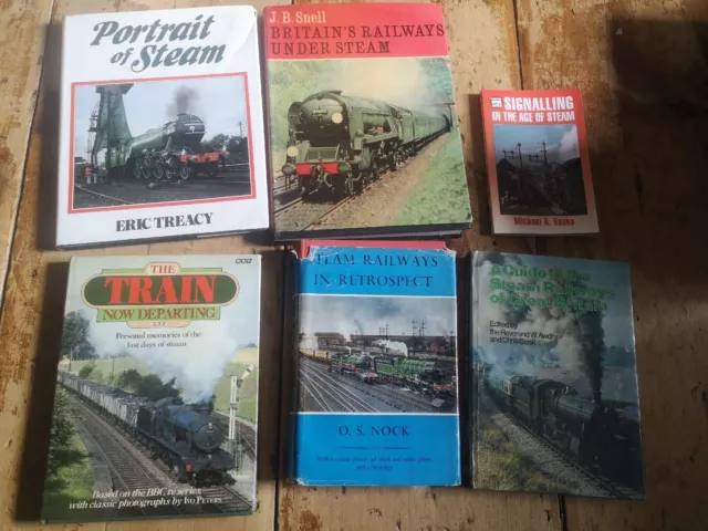 Steam Trains book bundle x6 Vintage 1960s - 1990s Railways Locomotives rail