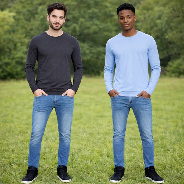Lot De 2 Jeans Homme VEQUE Coton élastique - Taille M, Coupe Moderne, Neufs Avec étiquettes