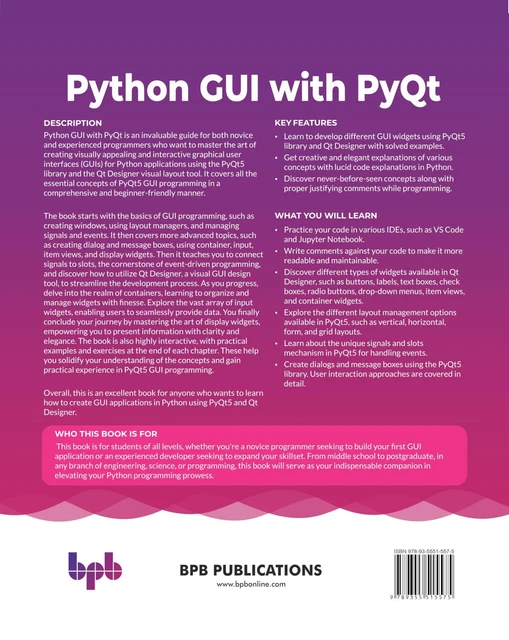 PYTHON GUI WITH PyQt: Learn to build modern and stunning GUIs in Python ...