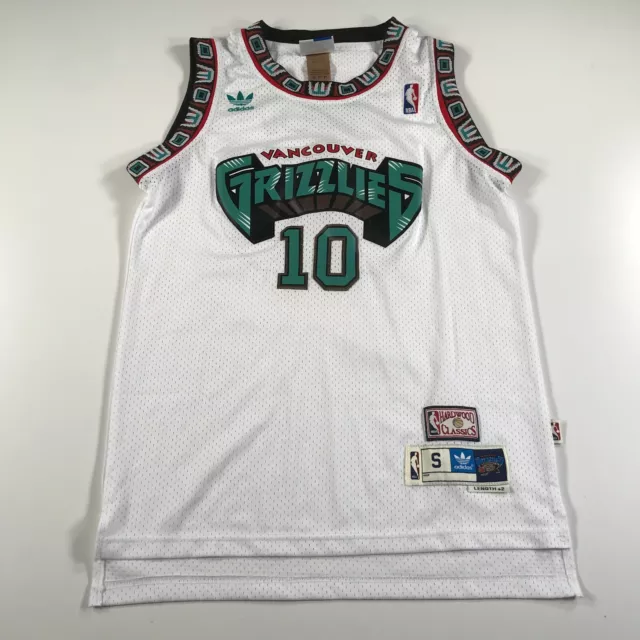 Mike Bibby Vancouver Grizzlies Jersey #10 Med L+2, Adidas Hardwood Classics  NBA