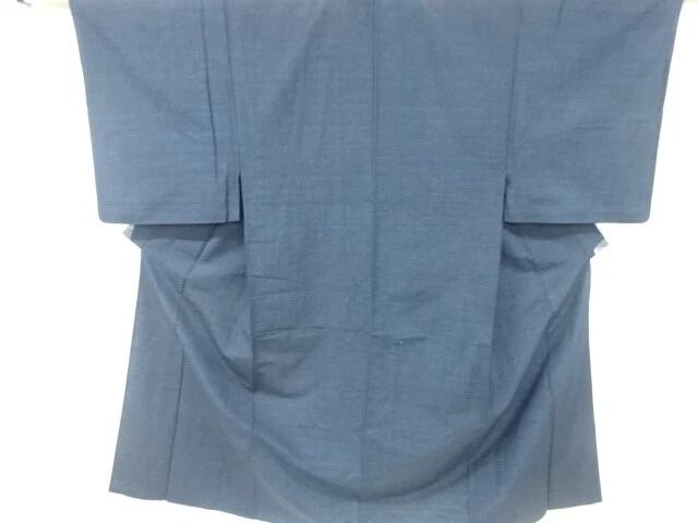 6571416: Japanese Kimono / Antique Hitoe Mens Kimono / Tsumugi / Ensemble