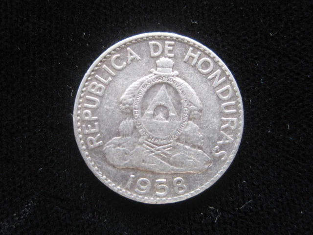 Honduras 20 Centavos Lempira 1958 Silver 0.900 Republica Nice 8522# Money Coin