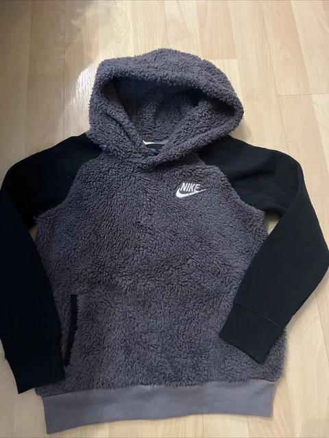 Felpa con cappuccio ragazzo Nike orsacchiotto pile età 4-5 anni
