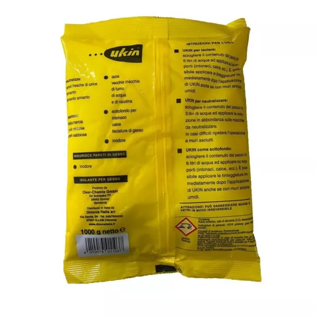 Ukin Bas Isolateur Neutralise A Vieilles Taches Fumée Suie Inodore 1 KG 2