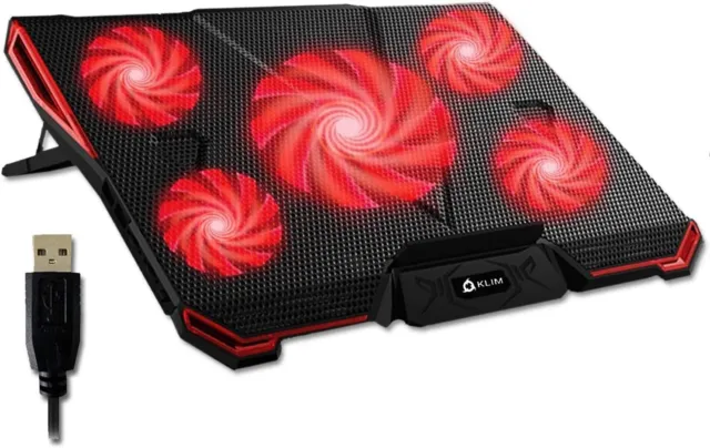 Base Di Raffreddamento 5 Ventole Pc Laptop Notebook Portatile Gaming Ps5 Ps4