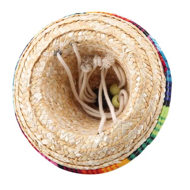 Nitrip Mini Straw Sombrero Party Hat For Small Pets/Puppy/Cat With Cotton Rope