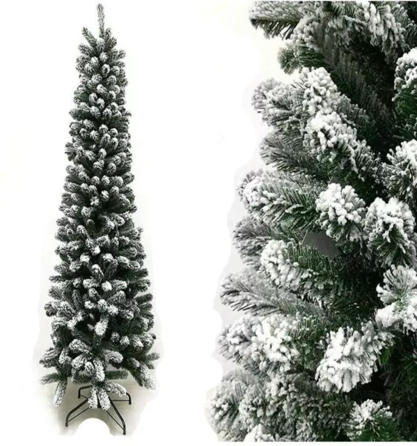 Albero di Natale artificiale innevato slim salvaspazio Maiella cm 180 210 Rotex