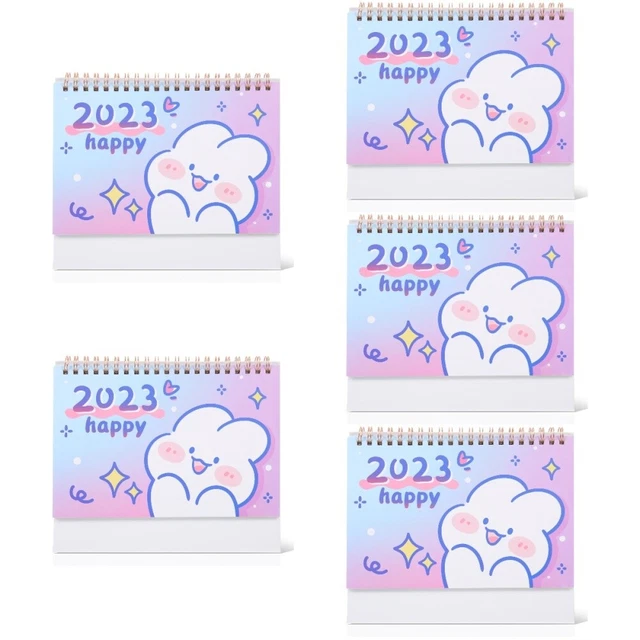 Set 5 Calendrier De Bureau La Table Des Horaires Debout 2023 Vertical
