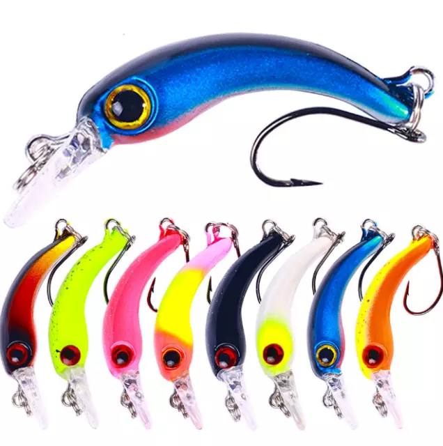 8pcs/set Minnow Fishing Bait Hard Lures Crankbait Bass Tackle Wobbler Swimbait