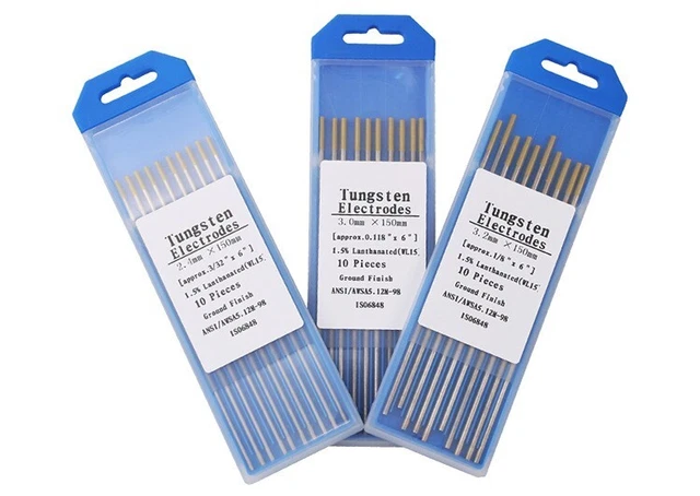 Asta tig elettrodo di saldatura tungsteno resistente 10 pz WL15 per acciaio inox