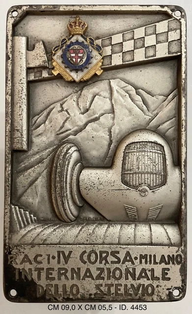 Plaque De Radiateur Vintage Automobile Club D'Italia - RACI Regno D'Italia