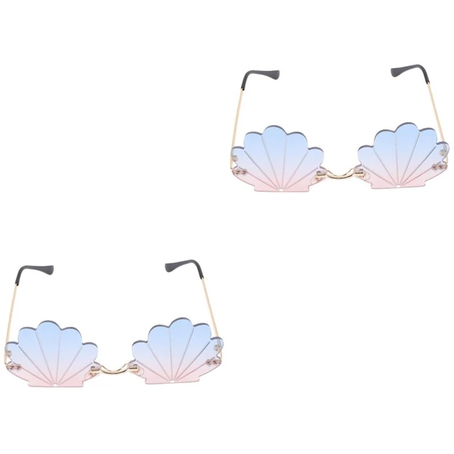 Confezione da 2 occhiali senza montatura anni '90 occhiali da sole donna occhiali moda