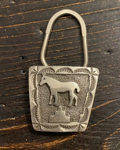 Kenneth Jones Sterling Navajo Horse Key Holder Keychain