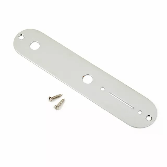 CONTROL PLATE FENDER TELECASTER CHROME 0992058000 - trous 10mm -  guitare tele 3