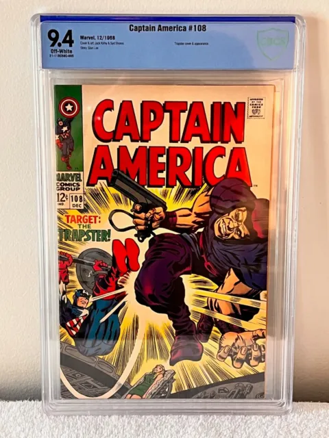 Captain America #108 (1968) CBCS 9.4 High Grade Silver Age Lee Kirby Not CGC